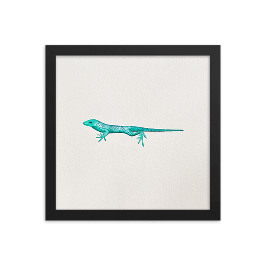 Anolis Framed Watercolor Painting